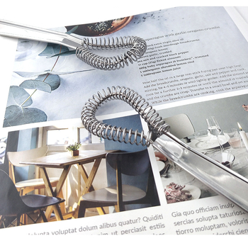 Batător de ouă manual din oțel inoxidabil 430, cu arc spiral – unealtă pentru cofetărie