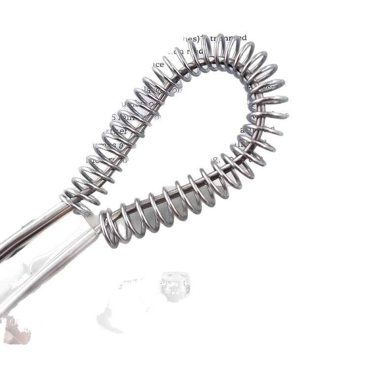 Batător de ouă manual din oțel inoxidabil 430, cu arc spiral – unealtă pentru cofetărie