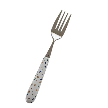 Set de tacâmuri din oțel inoxidabil, cu model floral: linguri de supă, linguri pentru înghețată, linguri de orez, furculițe și linguri de amestec.