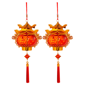 Fenar portabil de Anul Nou pentru Festivalul Luminilor, lampion mic în formă de pagodă din cristal, iluminat cu baterie, pentru balcon, copii, simbol de binecuvântare, model 2025