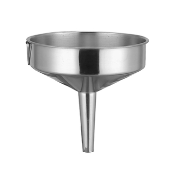 Funnel din oțel inoxidabil, diametru mare, 8–20 cm, pentru ulei, vin și sosuri.