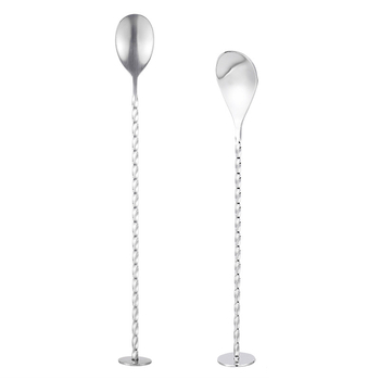 Lingură de bar din oțel inoxidabil, formă de picătură de apă pentru cocktailuri, 32 g, 1 mm, culoare solidă