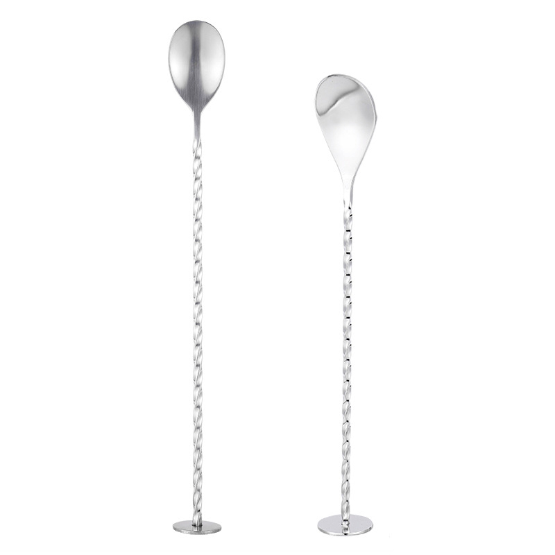Lingură de bar din oțel inoxidabil, formă de picătură de apă pentru cocktailuri, 32 g, 1 mm, culoare solidă