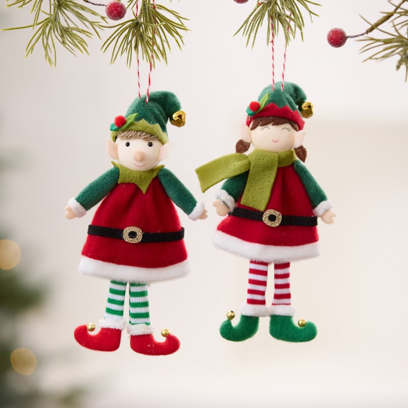 Pandantiv Crăciun Elf Înger, roșu-verde, ornament drăguț