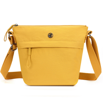 Ice Charm ženska nylon bucket torba za rame, mala, sa zatvaračem, gradski minimalistički stil