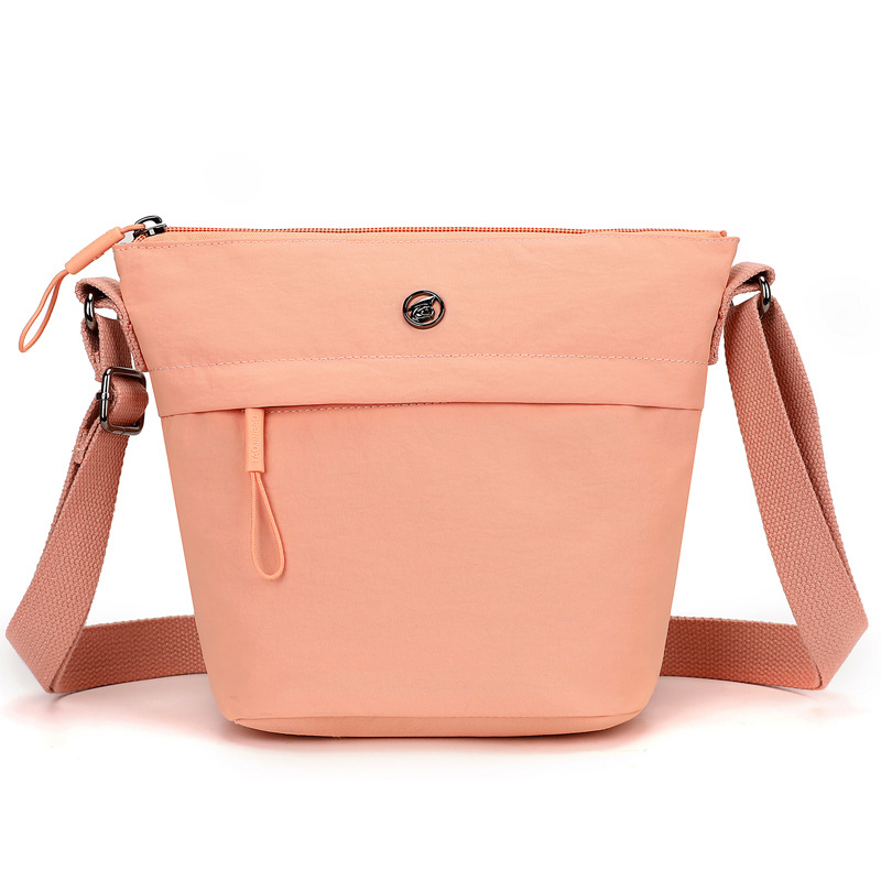 Ice Charm ženska nylon bucket torba za rame, mala, sa zatvaračem, gradski minimalistički stil