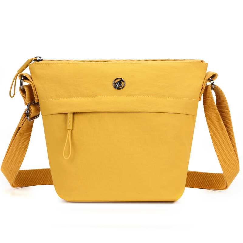 Ice Charm ženska nylon bucket torba za rame, mala, sa zatvaračem, gradski minimalistički stil