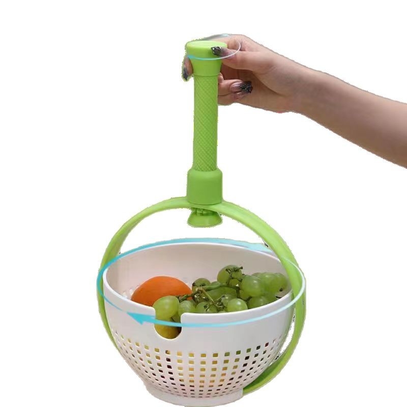 Spinner de salată cu acțiune centrifugală – scurgere pentru legume și fructe, coș de bucătărie