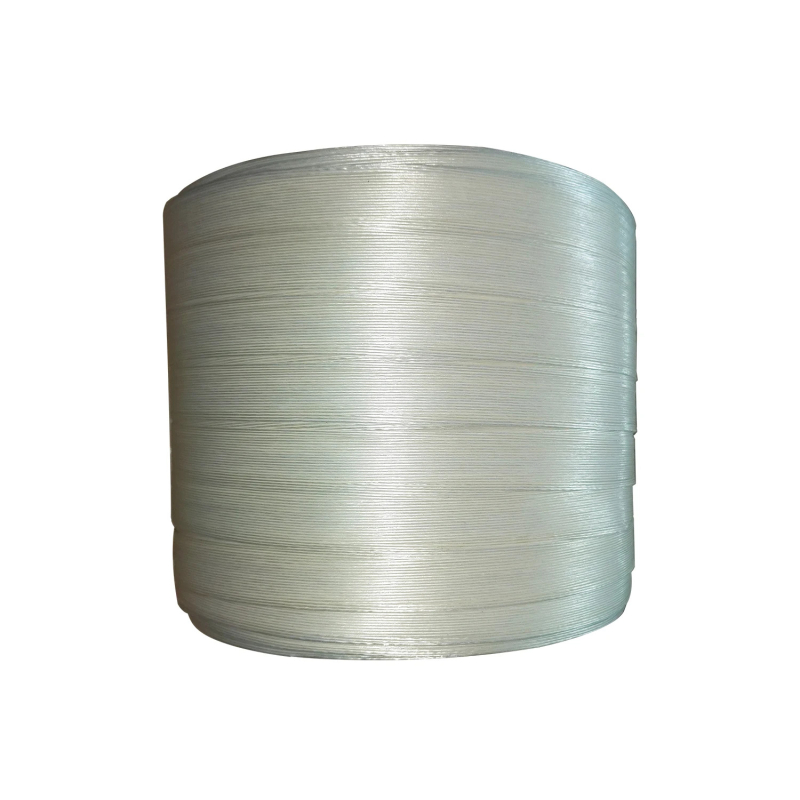 Bandă de ambalare din fibre de poliester, bandă adezivă albă cu strat compozit, antiderapantă, moale, ușor de rupt, potrivită pentru legături.