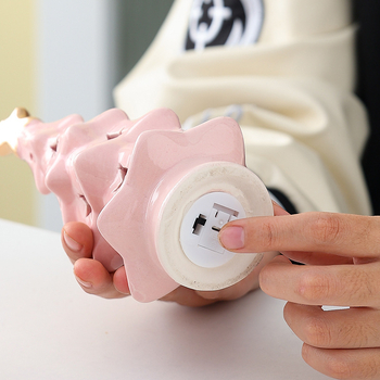 Brad de Crăciun din ceramică – lampă de veghe pentru birou, decor creativ pentru Crăciun, cadou pentru prieteni
