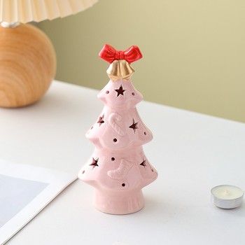 Brad de Crăciun din ceramică – lampă de veghe pentru birou, decor creativ pentru Crăciun, cadou pentru prieteni
