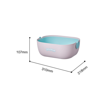 Coș dublu de scurgere pentru fructe și legume, din plastic, design drăguț de desene animate pentru bucătărie