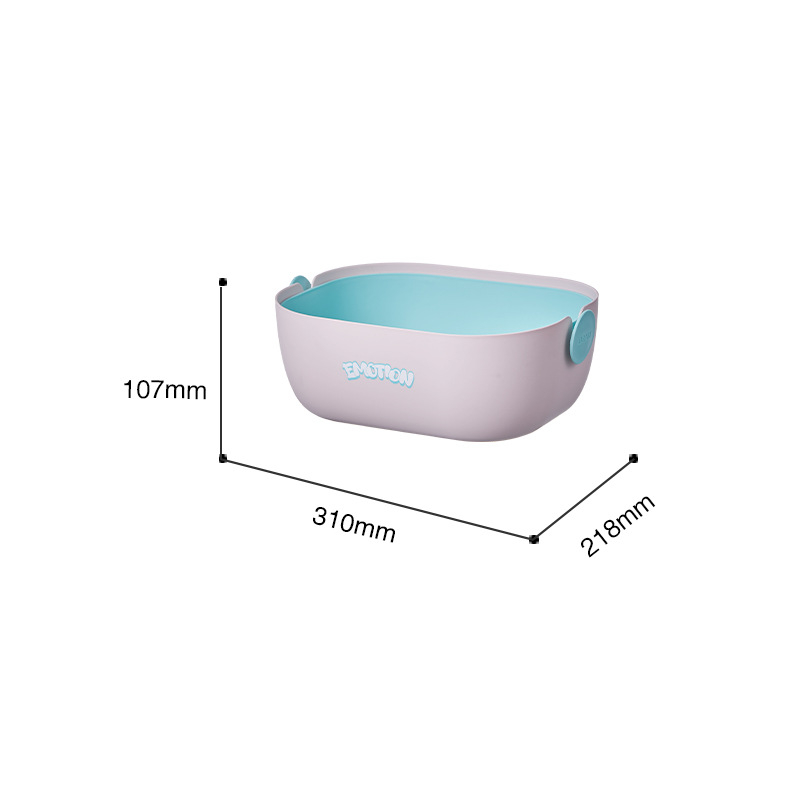 Coș dublu de scurgere pentru fructe și legume, din plastic, design drăguț de desene animate pentru bucătărie