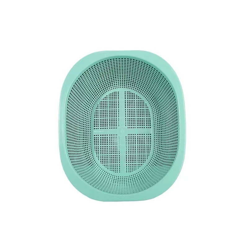 Coș oval din plastic pentru spălarea orezului, drenaj în bucătărie, pentru fructe și legume, multifuncțional pentru uz casnic