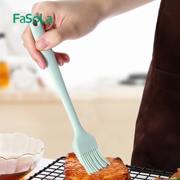 FaSoLa set silicon bucătărie: spatulă din silicon și perie pentru ulei, rezistent la temperaturi înalte, fără miros, antiaderent pentru coacere
