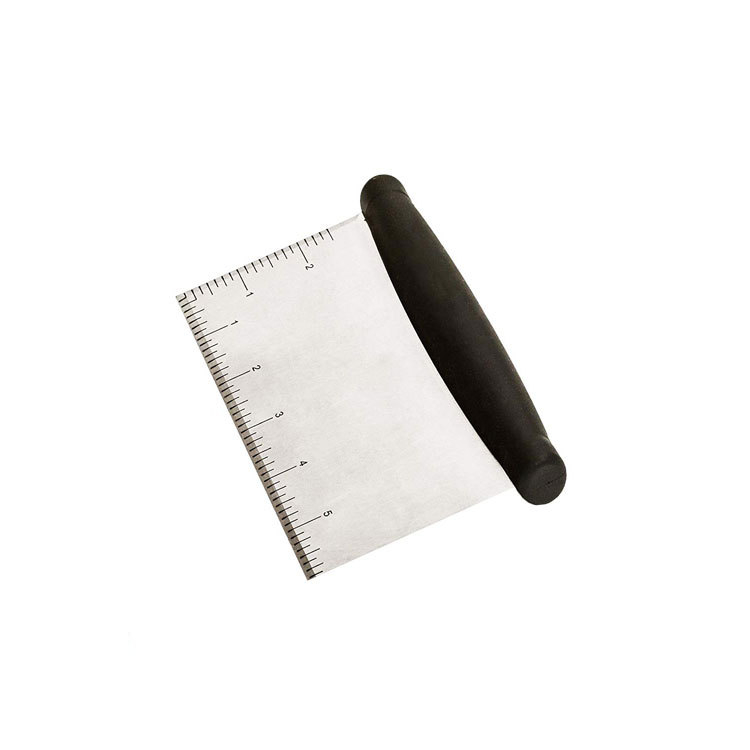 Tăietor de aluat dreptunghiular cu scară de măsură, spatulă din oțel inoxidabil pentru coacere
