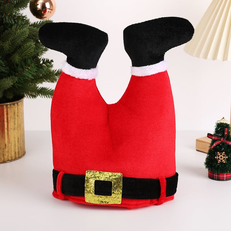 Set pălării de Crăciun pentru petreceri cu Moș Crăciun, Elf și pălărie Genie Clown cu picior, decor de zăpadă