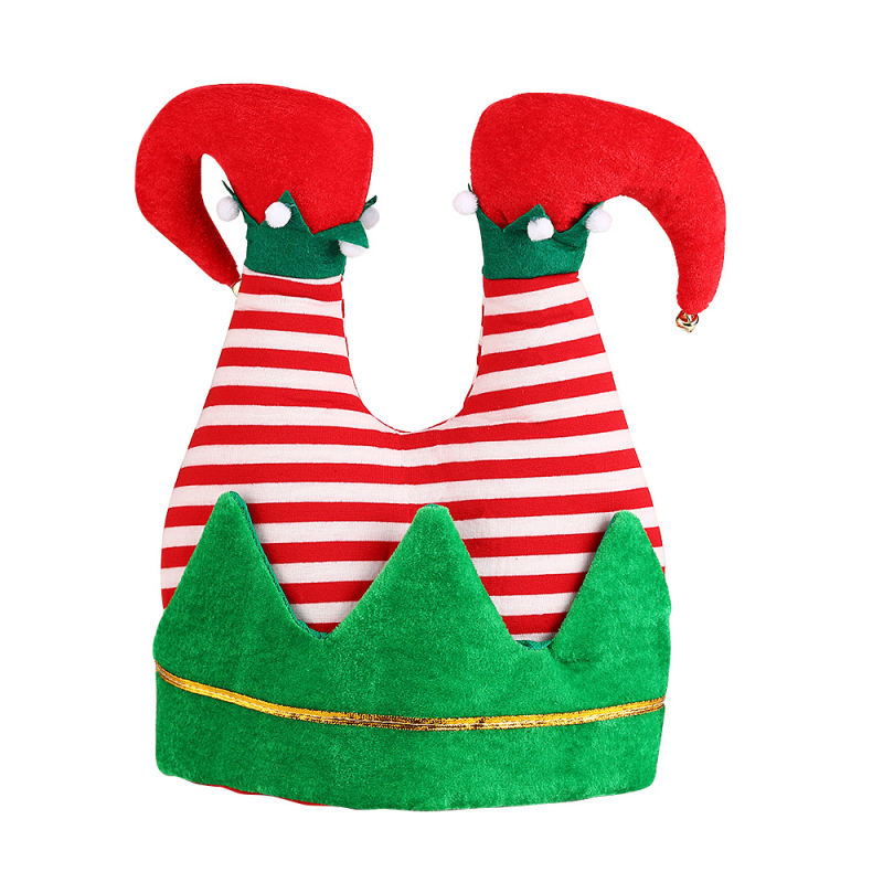 Set pălării de Crăciun pentru petreceri cu Moș Crăciun, Elf și pălărie Genie Clown cu picior, decor de zăpadă