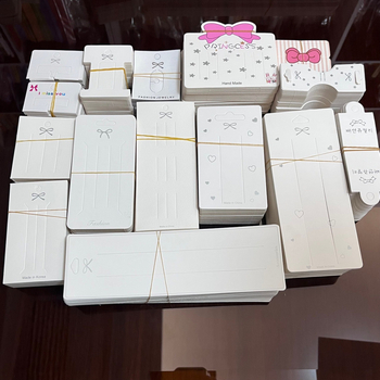 Carduri din carton pentru funda pentru agrafe de păr DIY - aproximativ 100 de foi în dimensiuni variate