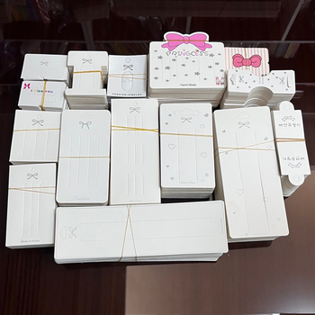 Carduri din carton pentru funda pentru agrafe de păr DIY - aproximativ 100 de foi în dimensiuni variate