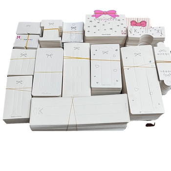 Carduri din carton pentru funda pentru agrafe de păr DIY - aproximativ 100 de foi în dimensiuni variate