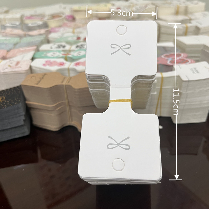 Carduri din carton pentru funda pentru agrafe de păr DIY - aproximativ 100 de foi în dimensiuni variate
