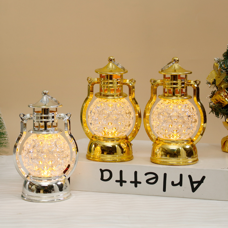 Lampă mică de ulei cu LED pentru Crăciun — felinar decorativ în formă de cal, lumina de noapte pentru birou