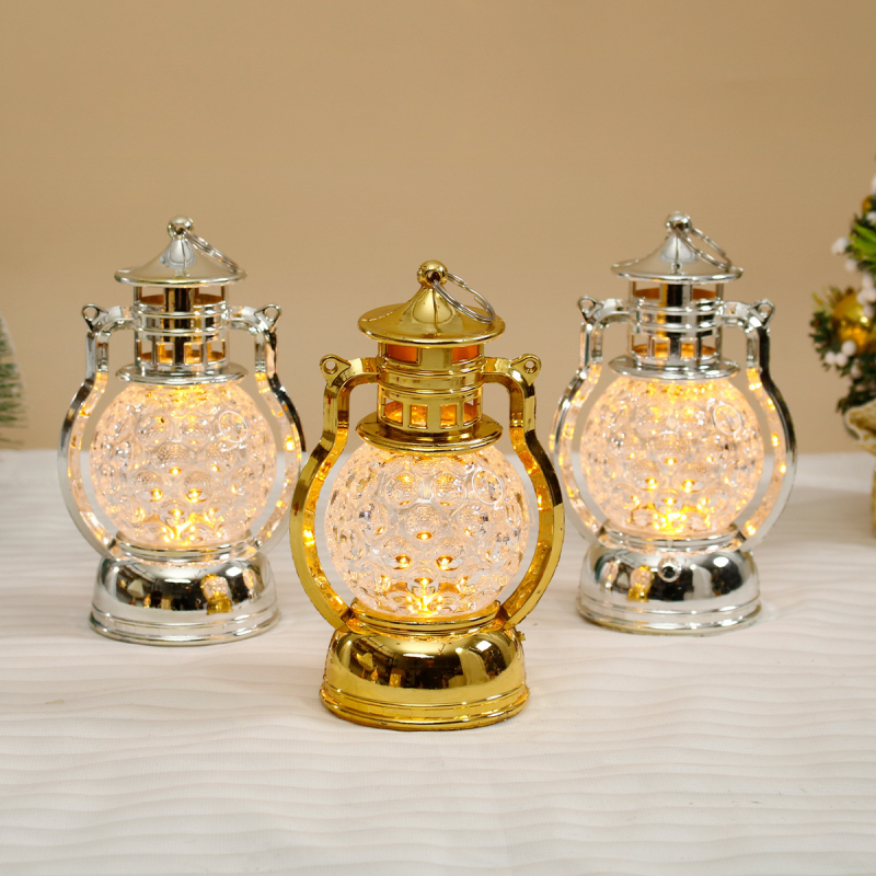 Lampă mică de ulei cu LED pentru Crăciun — felinar decorativ în formă de cal, lumina de noapte pentru birou