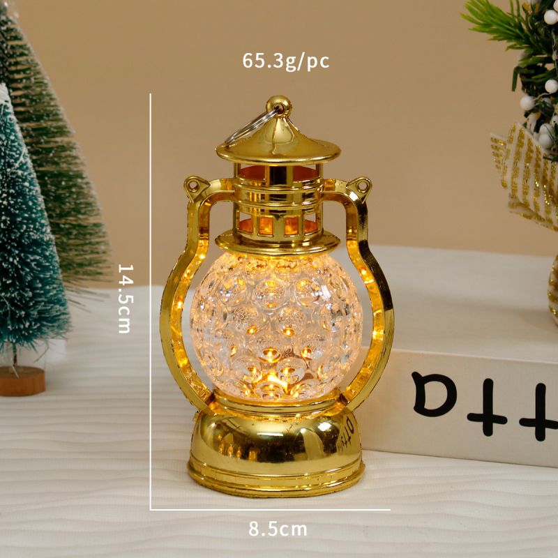 Lampă mică de ulei cu LED pentru Crăciun — felinar decorativ în formă de cal, lumina de noapte pentru birou
