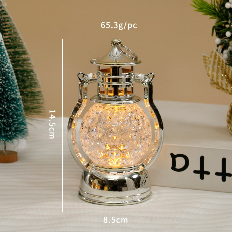 Lampă mică de ulei cu LED pentru Crăciun — felinar decorativ în formă de cal, lumina de noapte pentru birou