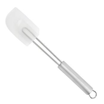 Spatulă din silicon cu mâner din oțel inoxidabil, pentru tort, cremă, gem și avocado – instrument de cofetărie