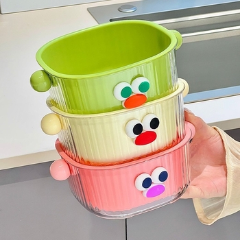 Tavă dublă pentru fructe și legume cu drenaj, instrument de curățare durabil pentru bucătărie