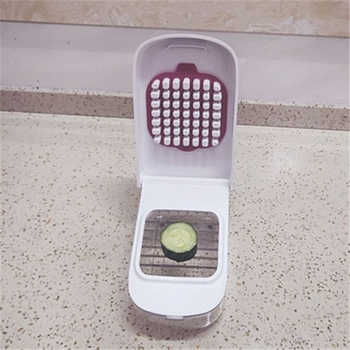 Gadget de bucătărie multifuncțional: tăietor pentru cuburi de cartofi, tocător pentru ceapă și legume, feliator pentru fructe și ardei