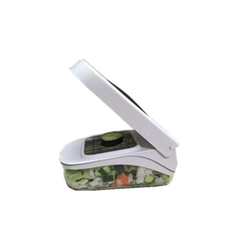 Gadget de bucătărie multifuncțional: tăietor pentru cuburi de cartofi, tocător pentru ceapă și legume, feliator pentru fructe și ardei