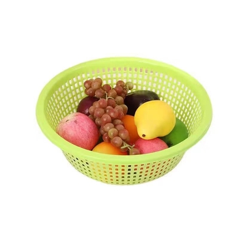 Coș circular din plastic pentru legume – coș de bucătărie multifuncțional pentru spălatul și scurgerea fructelor și legumelor, gros și durabil, rezistent la cădere