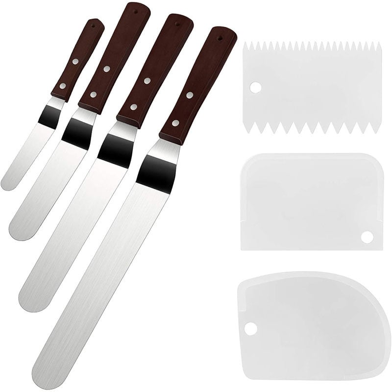 Spatulă din oțel inoxidabil pentru decorarea torturilor, cuțit de demoulding și spatulă pentru cremă