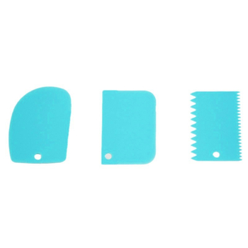 Set din trei piese, spatulă pentru cremă din plastic PP alimentar, decorare tort