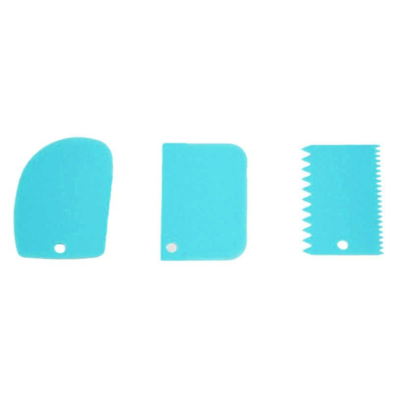 Set din trei piese, spatulă pentru cremă din plastic PP alimentar, decorare tort