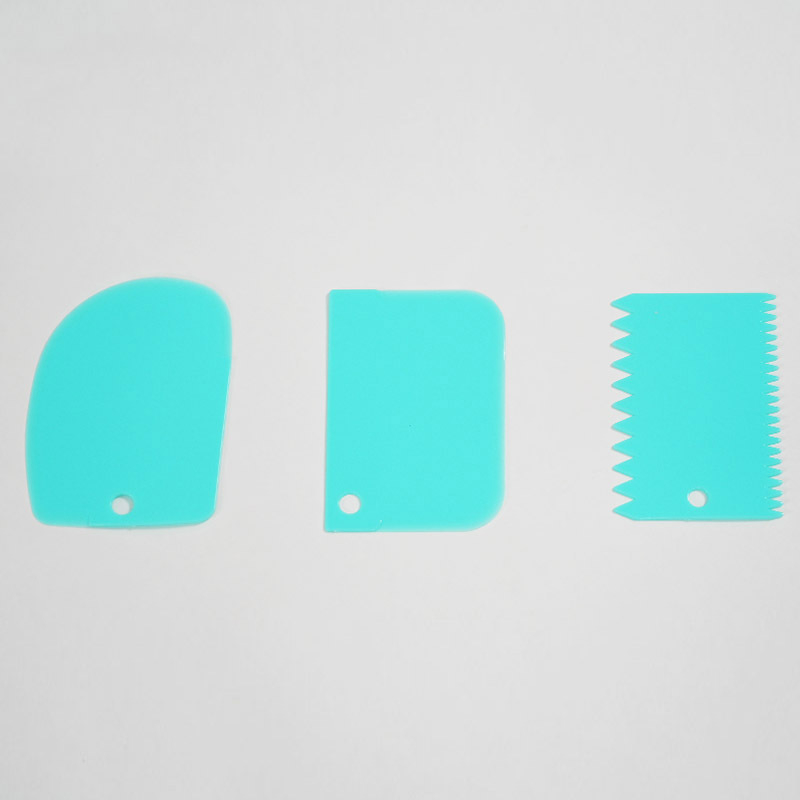 Set din trei piese, spatulă pentru cremă din plastic PP alimentar, decorare tort
