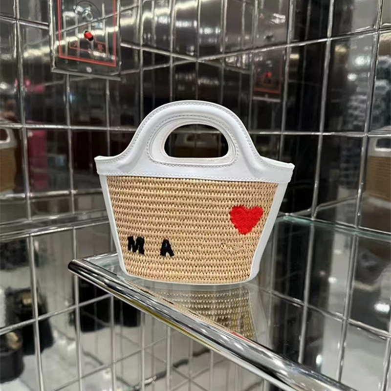 Mani modna slamena torba za plažu, pleteni dizajn, mala, s naramenicom ili crossbody, poliesterom obložena