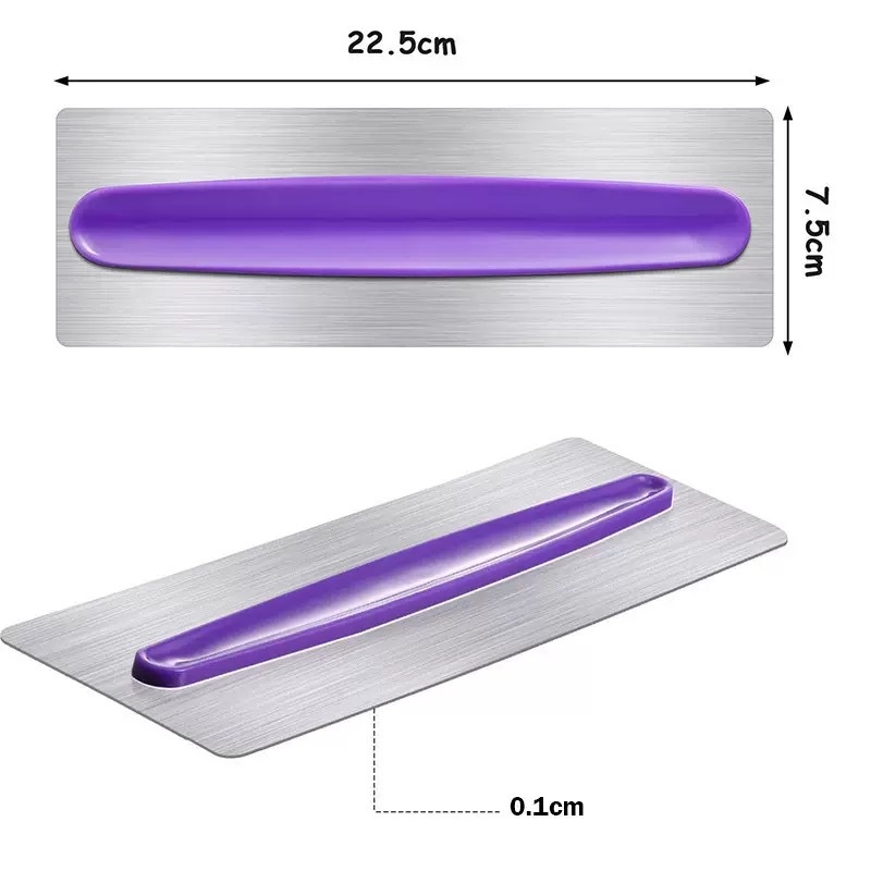 Seria W Spatulă din oțel inoxidabilă, mare, pentru fondant și cremă tort – instrument de netezire și modelare