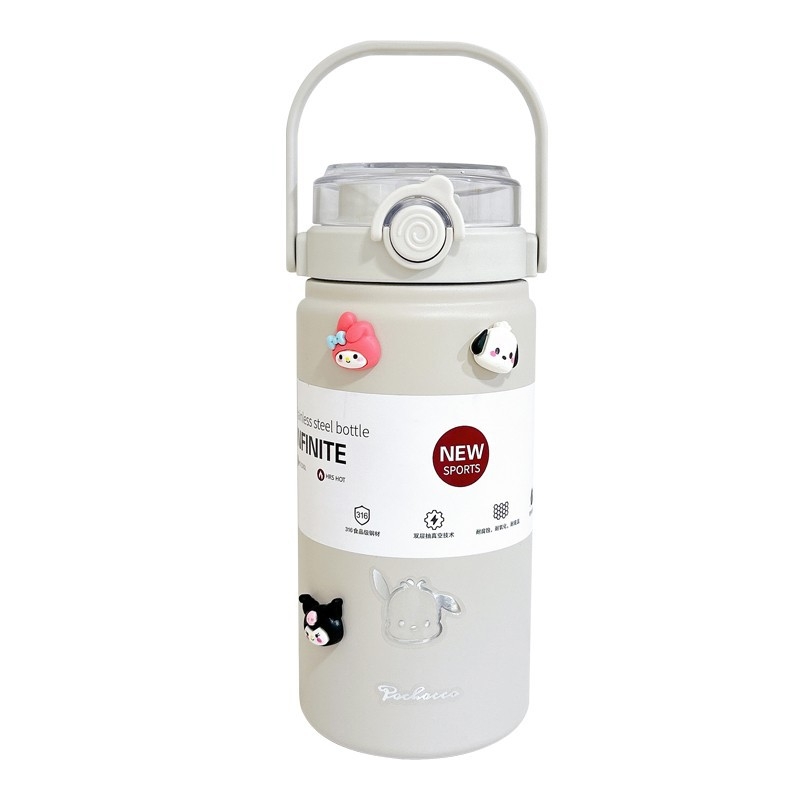 Termos izolat de 1000 ml, din oțel inoxidabil, interior 316, exterior 304, design minimalist, portabil