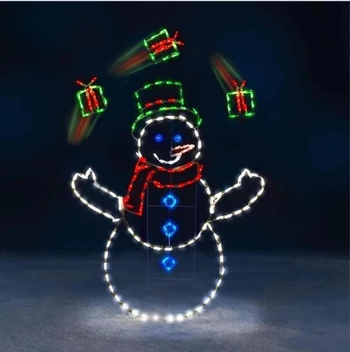 Ornamente de grădină din fier pentru Crăciun: om de zăpadă, brad de Crăciun și pinguin