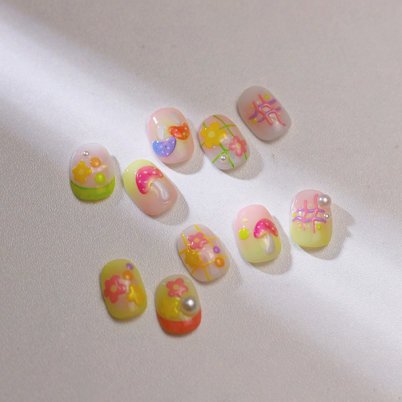 3D reljefne naljepnice za nokte s brončanim završetkom, serija M-594 Jelly Gel
