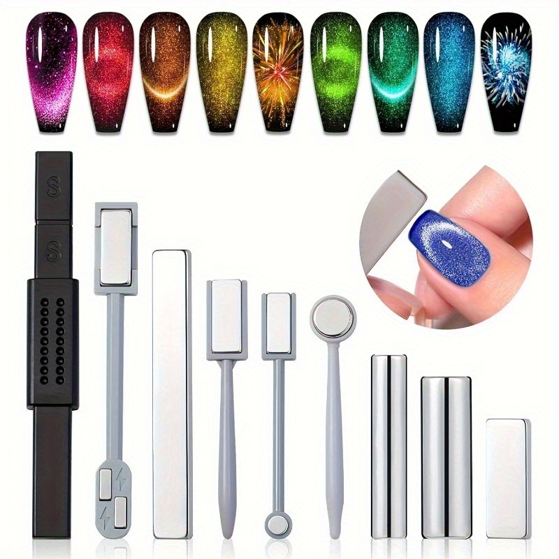 Cat Eye magnetski set za nokte s cilindričnim magnetima – višefunkcionalni alat za nokte