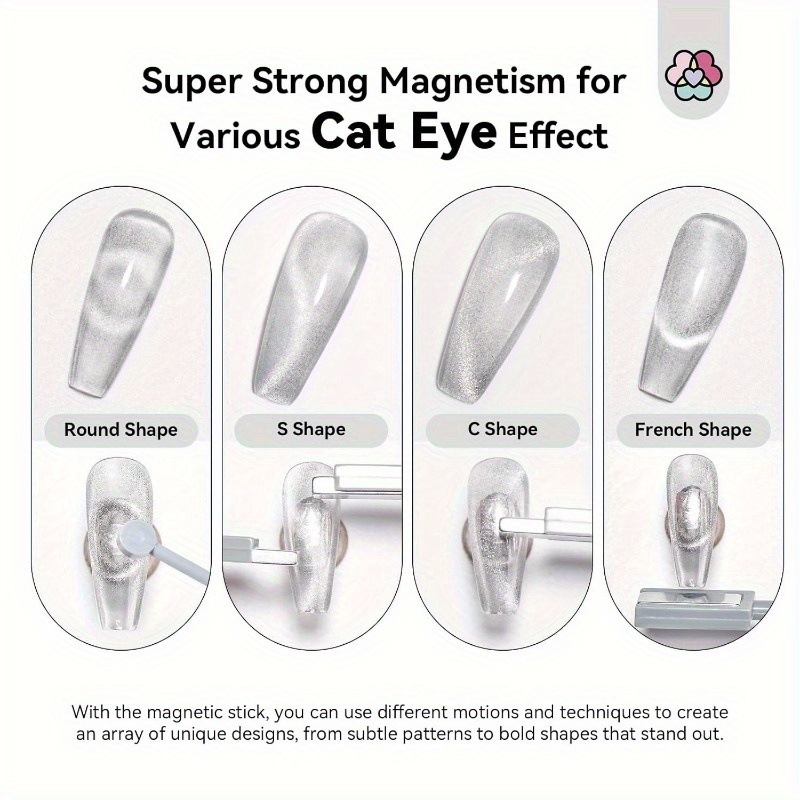 Cat Eye magnetski set za nokte s cilindričnim magnetima – višefunkcionalni alat za nokte