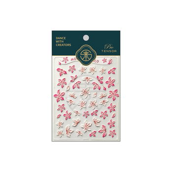 KX-475 3D reljefne naljepnice za nokte s gel prahom White Ice Flower – zajednička serija KX
