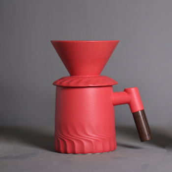 Set ceramic pentru cafea V60 cu filtru, fierbător pour-over și ceașcă de separare a ceaiului