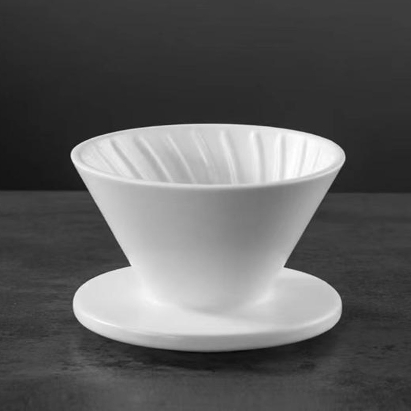 Set ceramic pentru cafea V60 cu filtru, fierbător pour-over și ceașcă de separare a ceaiului