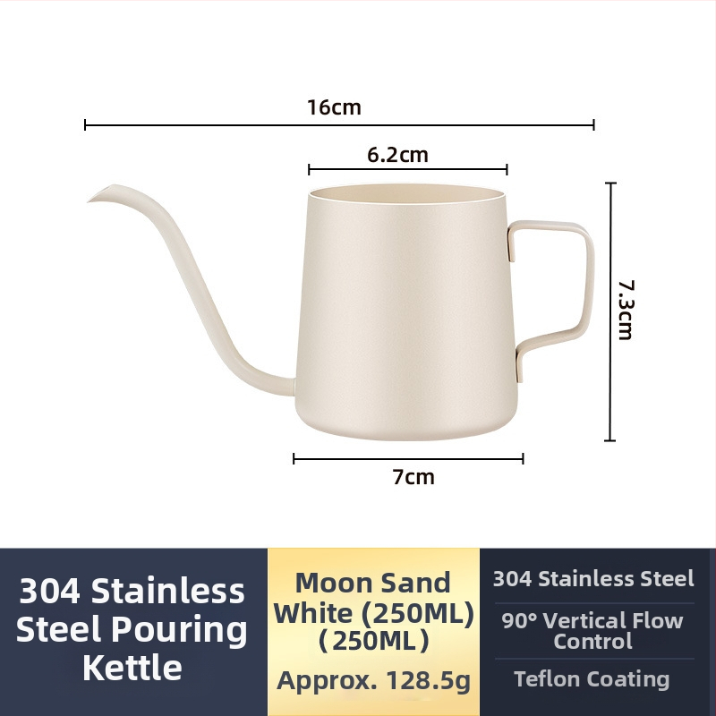 Ceainic pour-over din oțel inoxidabil 304, gură îngustă, control precis al apei pentru cafea filtrată, portabil pentru uz casnic